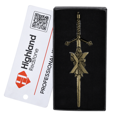 Antique St Andrew kilt pin with St Andrew's Cross design