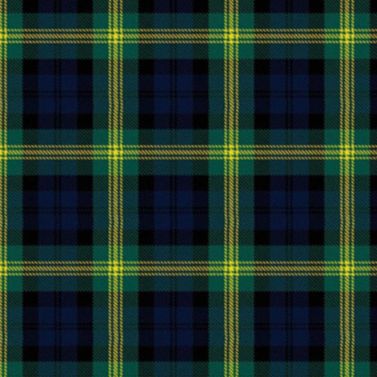 Gordon Tartan Kilt showcasing the iconic yellow, black, and green pattern of the Gordon Clan, made from high-quality wool.