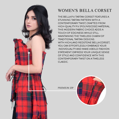 Bella Tartan Corset (Robertson Red)