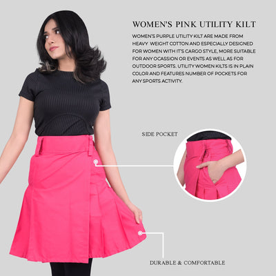 Raven Women Kilt - Pink | Big & Tall
