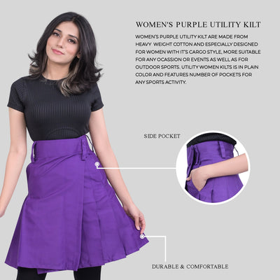 Raven Women Kilt - Purple | Big & Tall