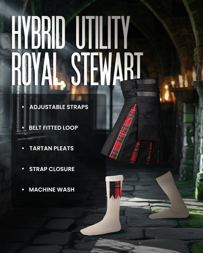 Royal Stewart Kilt for Men  -  Traditional Style with Modern Functionality