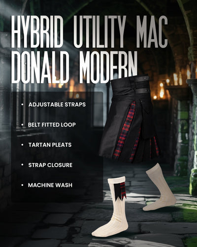 MacDonald Modern Kilt for Men - Traditional Style with Modern Functionality | Big & Tall