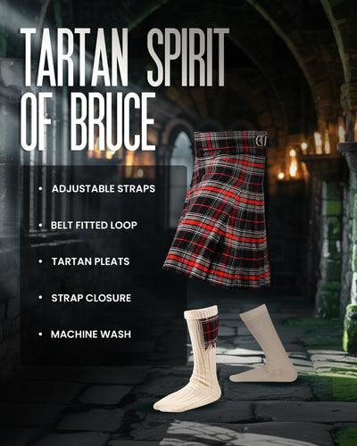 Acrylic Kilt | 16oz Spirit of Bruce Tartan Kilt | Big & Tall