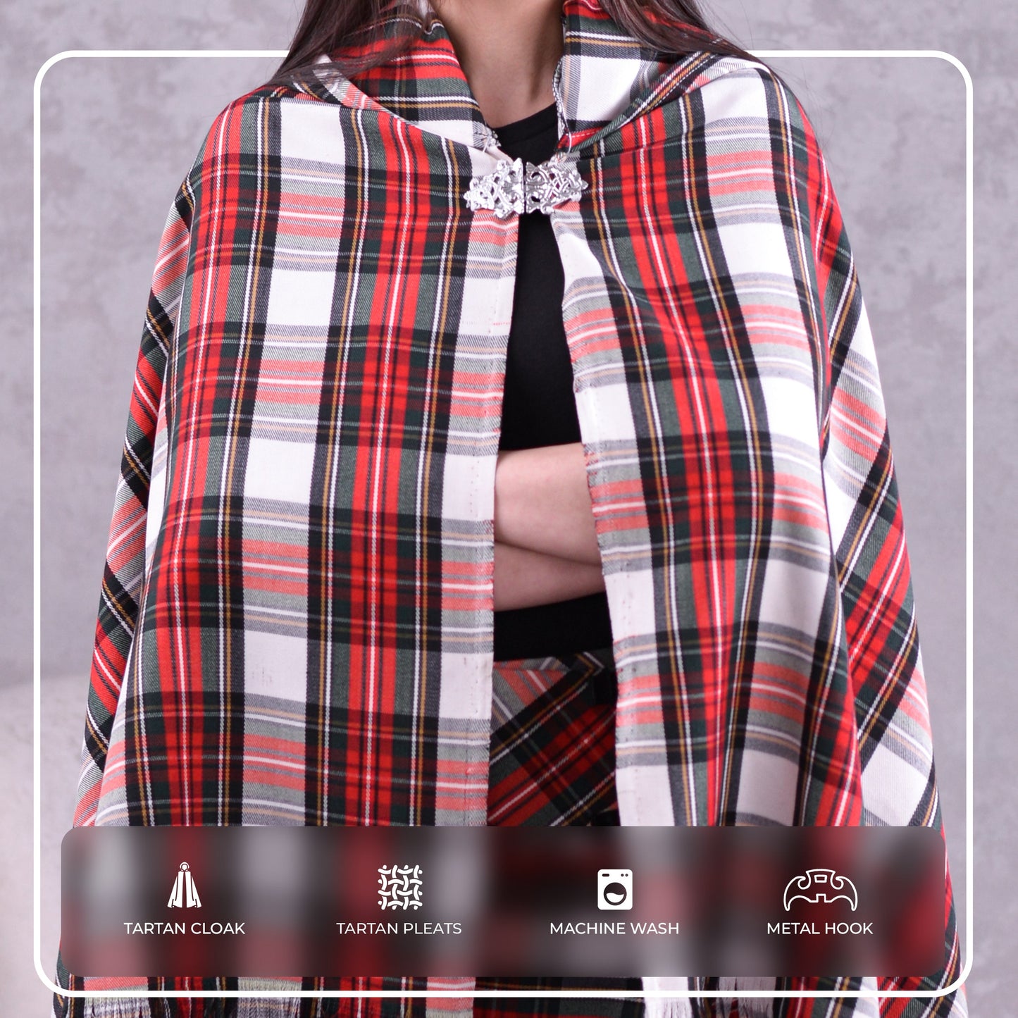 Women Tartan Cloak - Dress Stewart