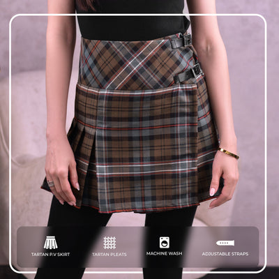 Women Tartan P.V Skirt (Scottish Heritage Weathered)