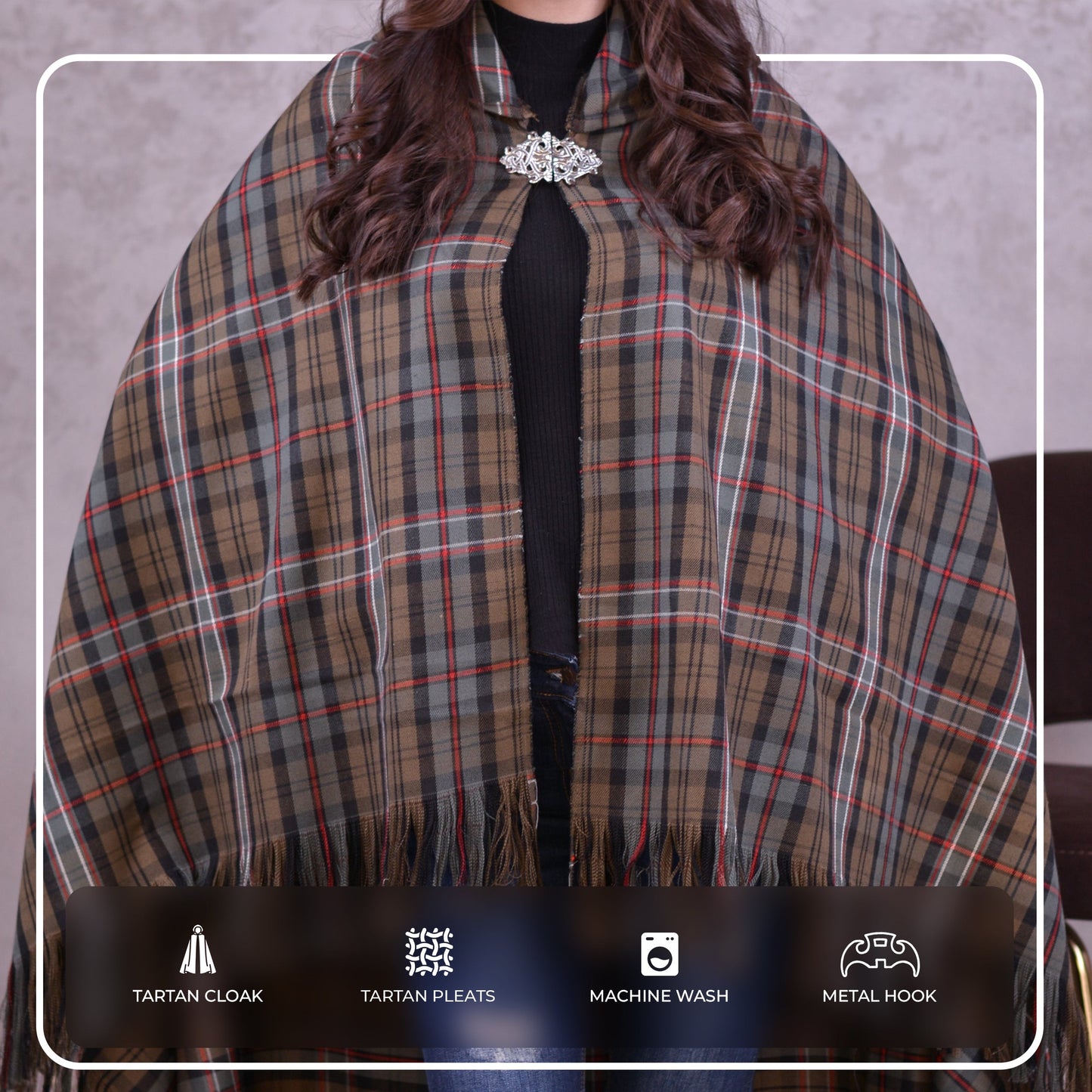 Women Tartan Cloak - Scottish Heritage Weathered