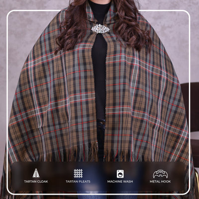 Women Tartan Cloak - Scottish Heritage Weathered
