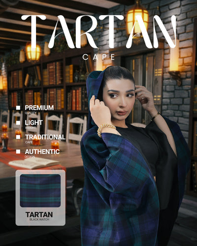Women Tartan Cape - Black Watch