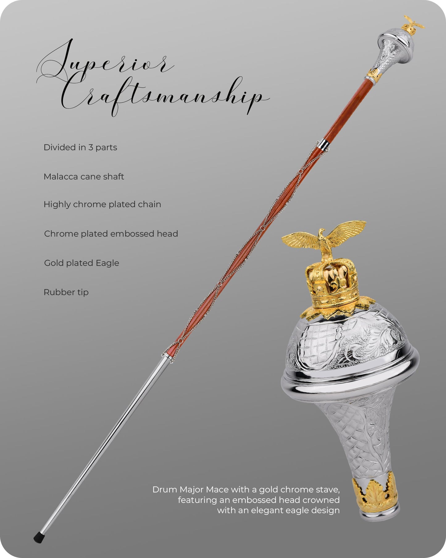 American Maces, Drum Major Maces (Eagle Head)