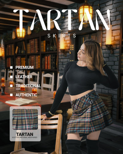 Women's Tartan Billie Skirt | Scottish Heritage Weathered