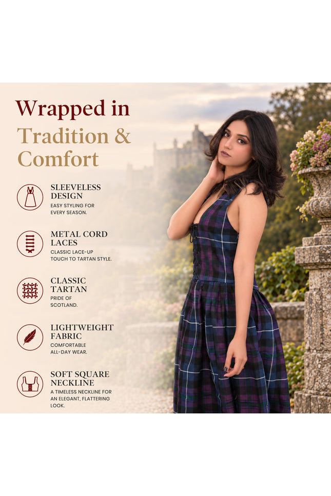 Women's Scottish Highland Dress - Long Tartan Dress | Pride of Scotland