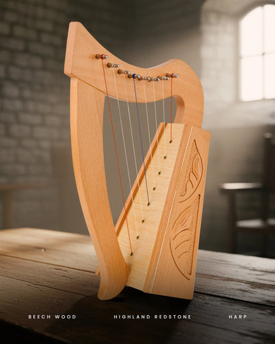 Mini Celtic Harp 8 String | Portable Celtic Instrument for Beginners & Professionals