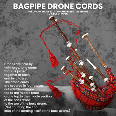 Highland Redstone Bagpipe Silk Cord | Red