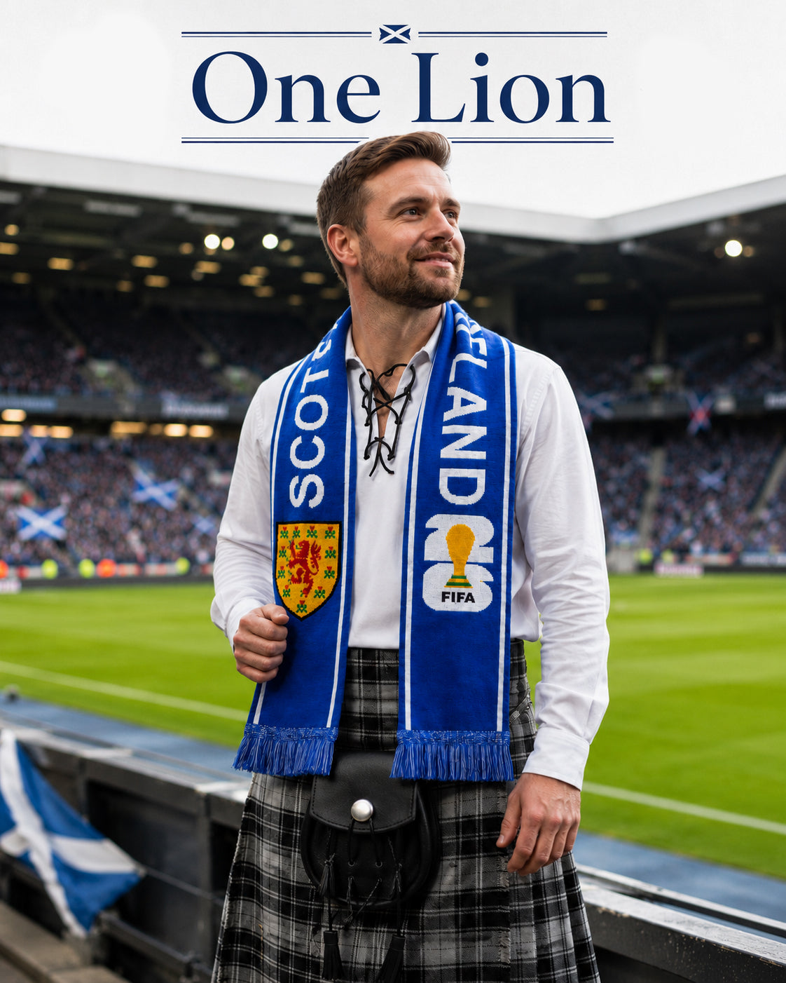 Scotland FIFA Fan Muffler - Thick Double Knit Supporter Scarf