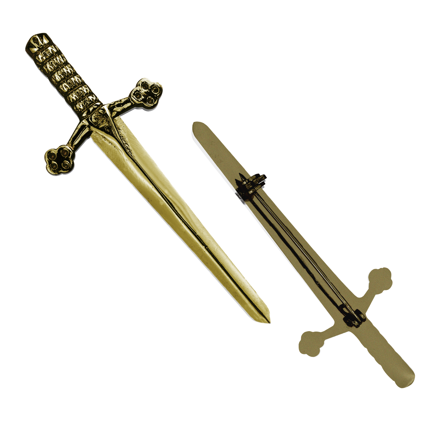 Antique Kilt Pin featuring a detailed replica of the Bruce Sword, perfect for adding elegance to your kilt outfit.
