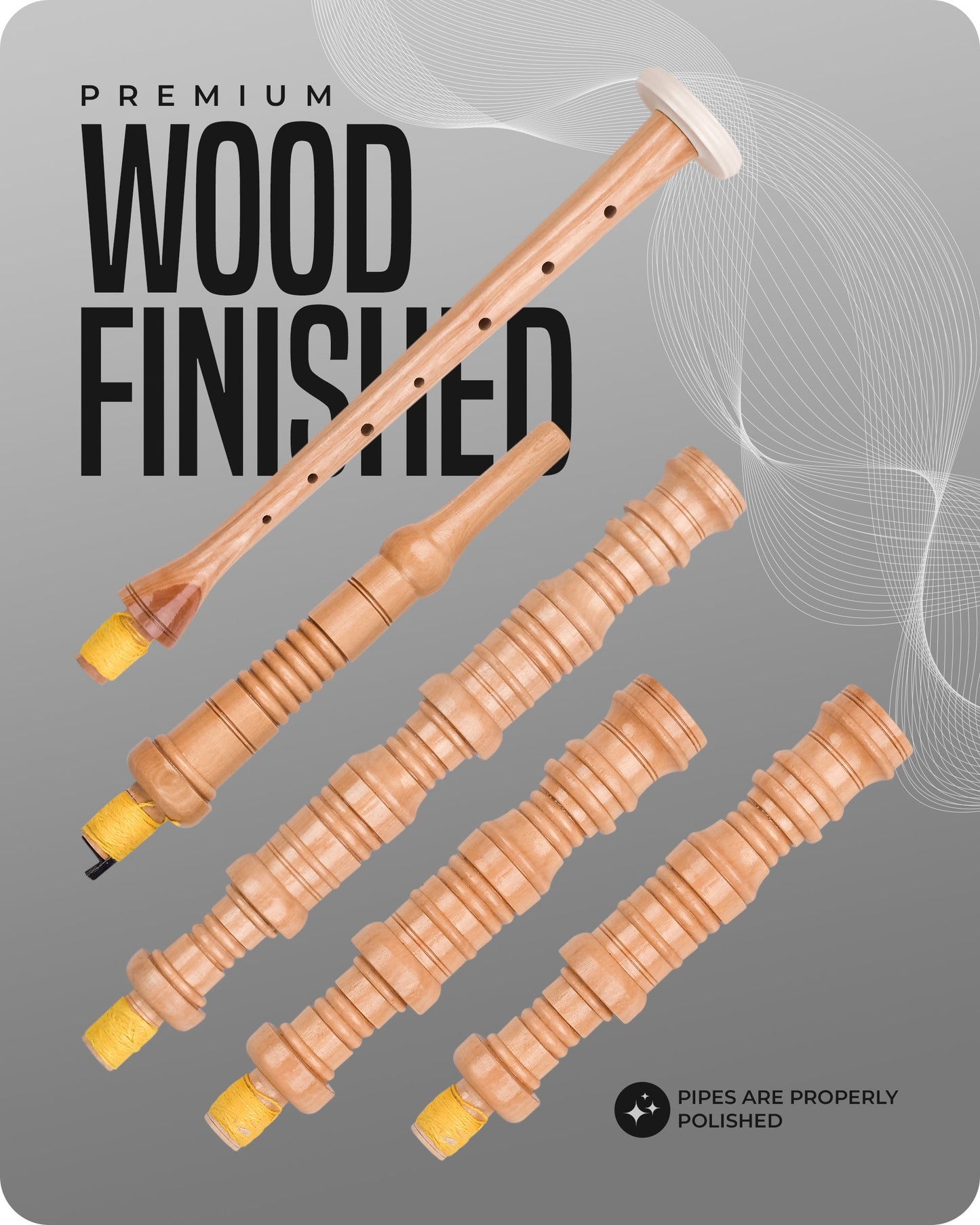 Mini Miniature Bagpipe - Rosewood Bagpipe for Beginners, Playable Gift | Black Watch