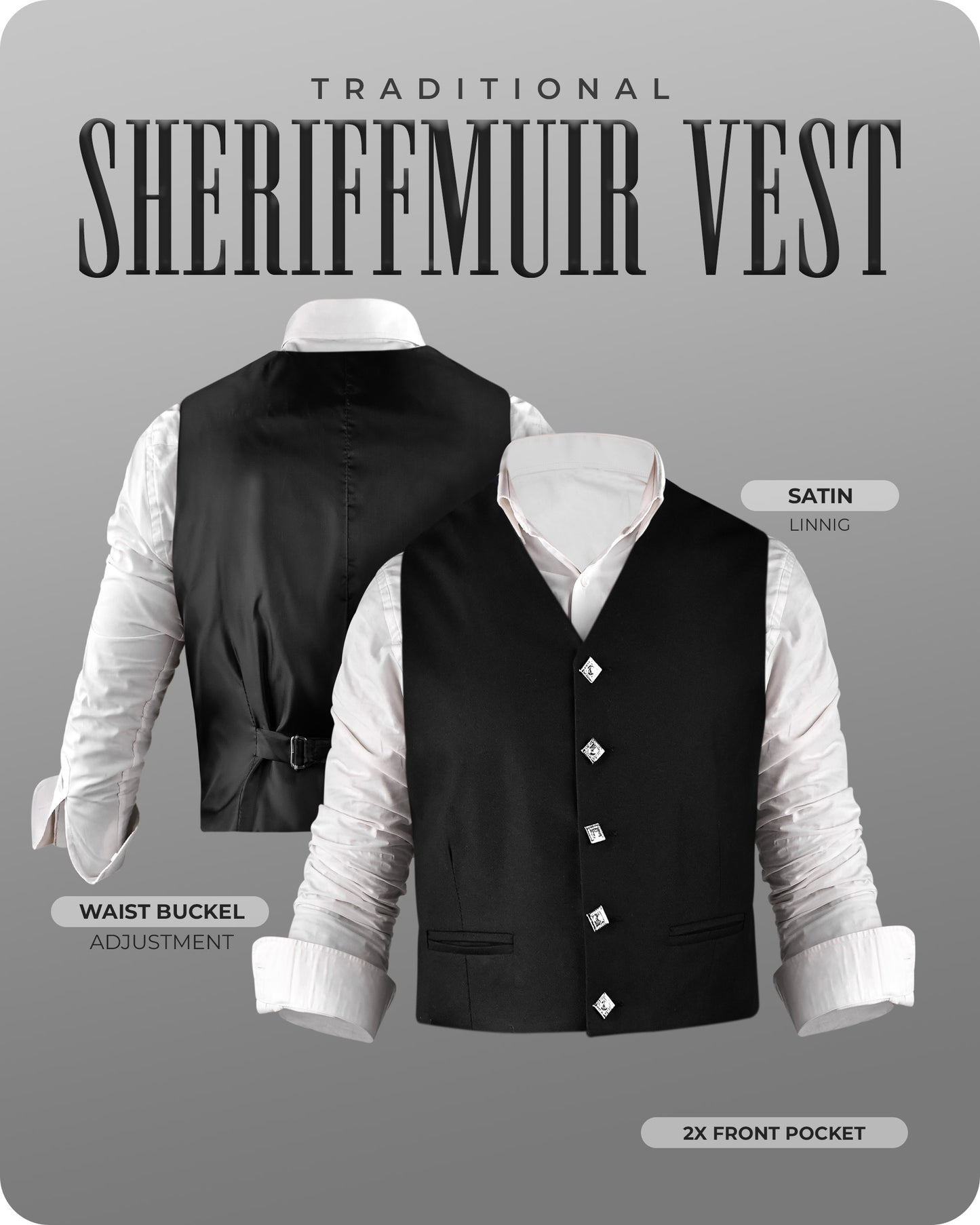 Black Sheriffmuir Jacket & Vest