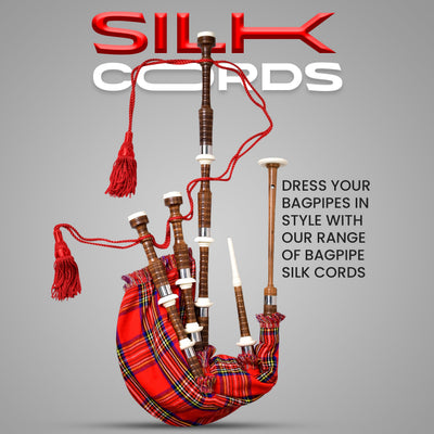 Highland Redstone Bagpipe Silk Cord | Red