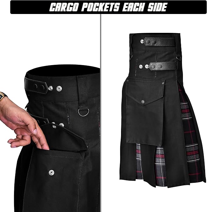 Spirit Of Bruce Hybrid Utility Kilts for Men  - Traditional Style with Modern Functionality