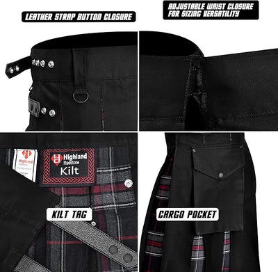 Spirit Of Bruce Hybrid Utility Kilts for Men  - Traditional Style with Modern Functionality