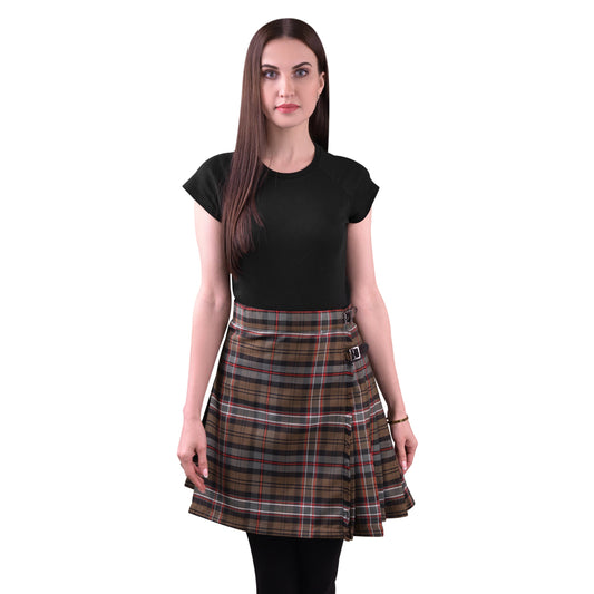 Woman Plaid Kilt - Scottish Heritage Weathered Tartan Kilt - Premium Quality & Timeless Style