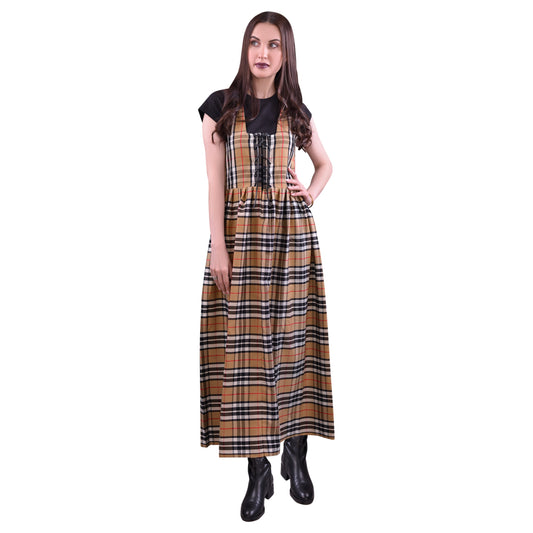 Women's Scottish Highland Dress - Long Tartan Dress | Camel Thomson
