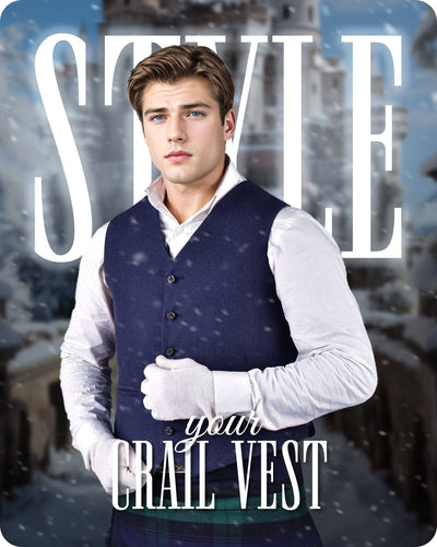 Blue Crail Jacket and Vest  -  Italian Tweed Wool | Scottish Formalwear