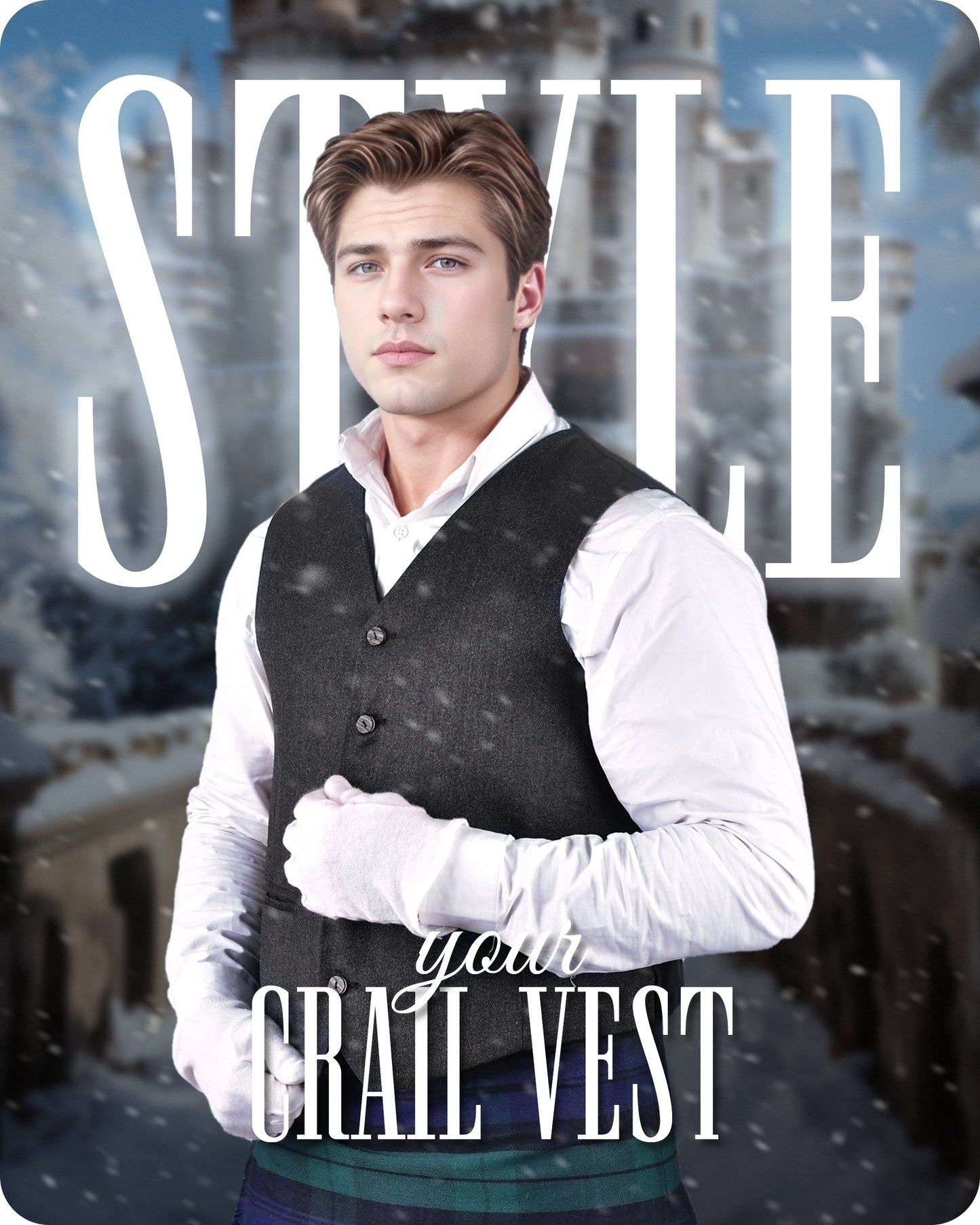 Black Crail Jacket & Vest  -  Italian Tweed Wool | Scottish Formalwear