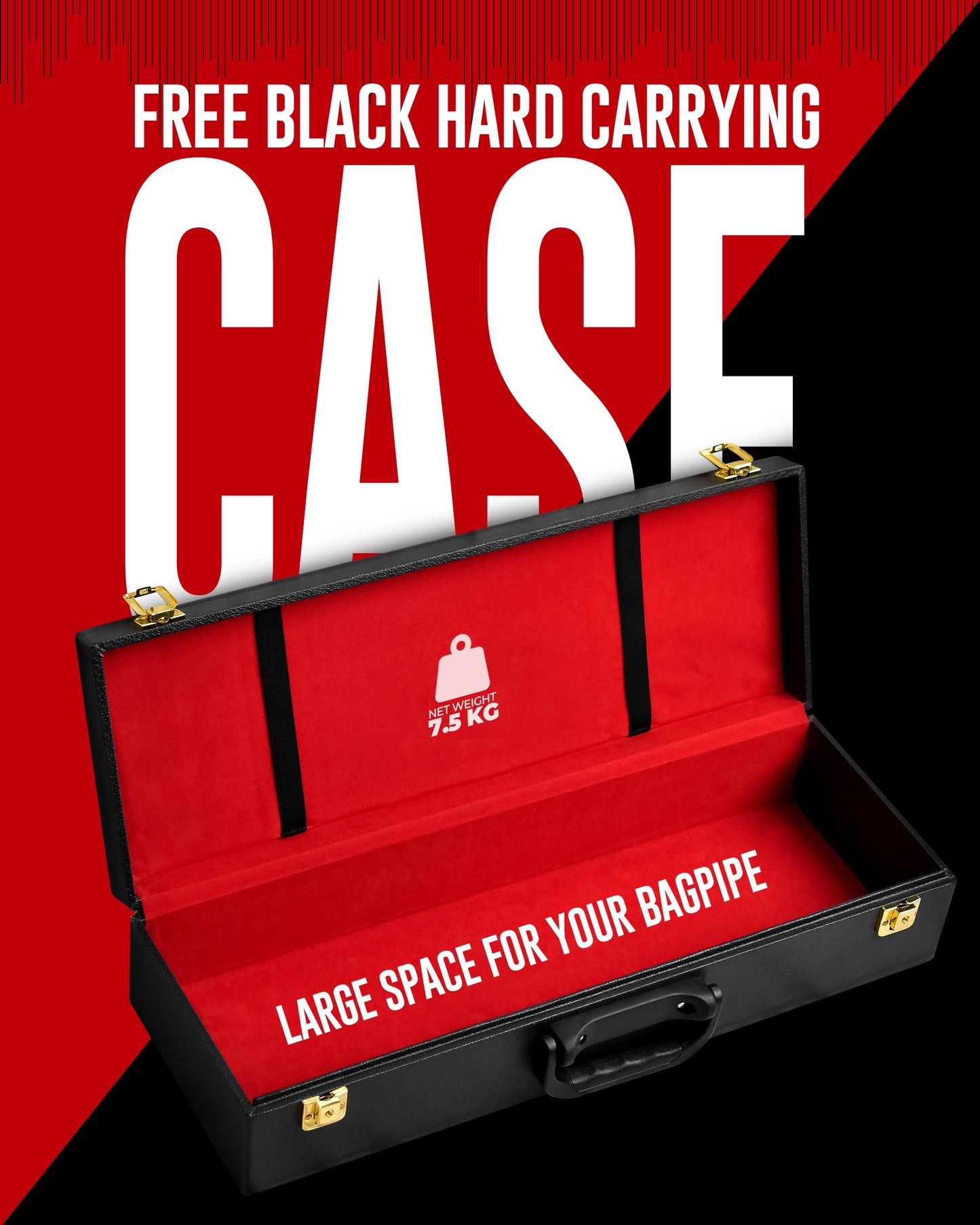 Full Size Cocuswood Bagpipe with Box | Royal Stewart